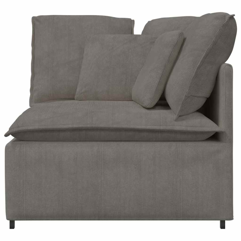 Modulares Sofa Eckmodul mit Kissen Hellgrau 100 cm