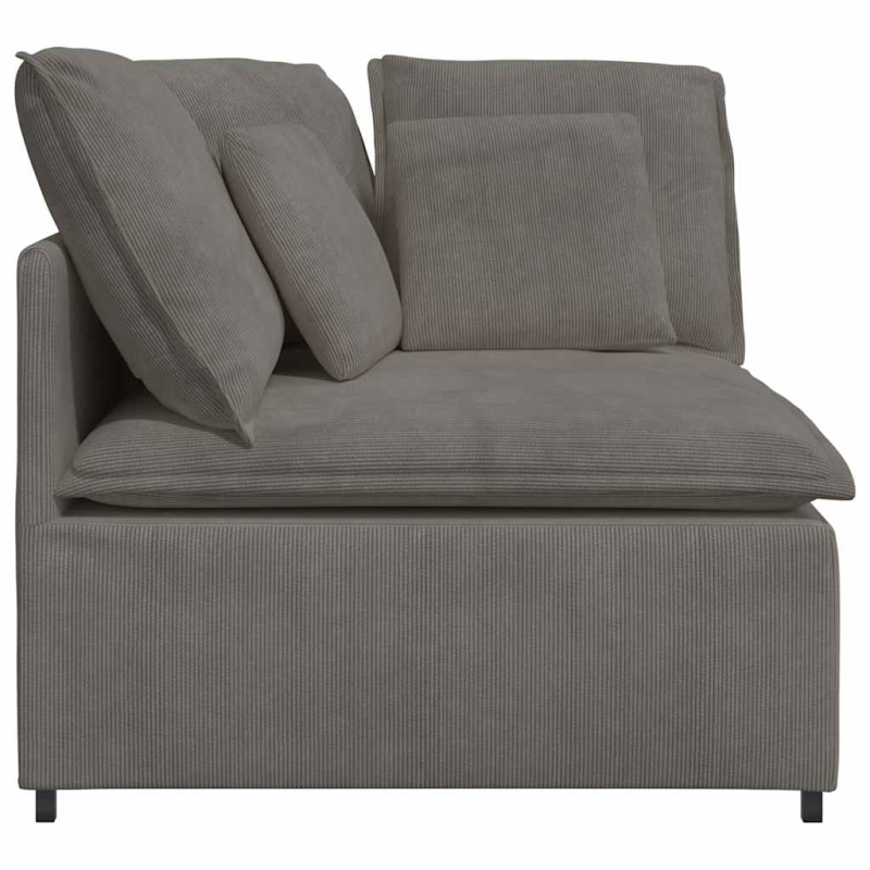 Modulares Sofa Eckmodul mit Kissen Hellgrau 100 cm