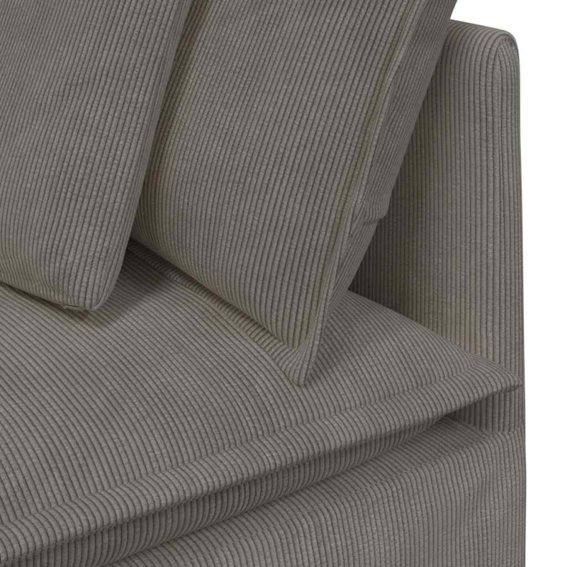 Modulares Sofa Eckmodul mit Kissen Hellgrau 100 cm