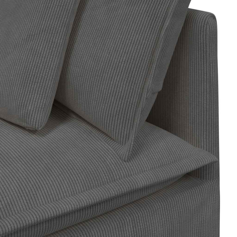 Modulares Sofa Eckmodul mit Kissen Dunkelgrau 100 cm