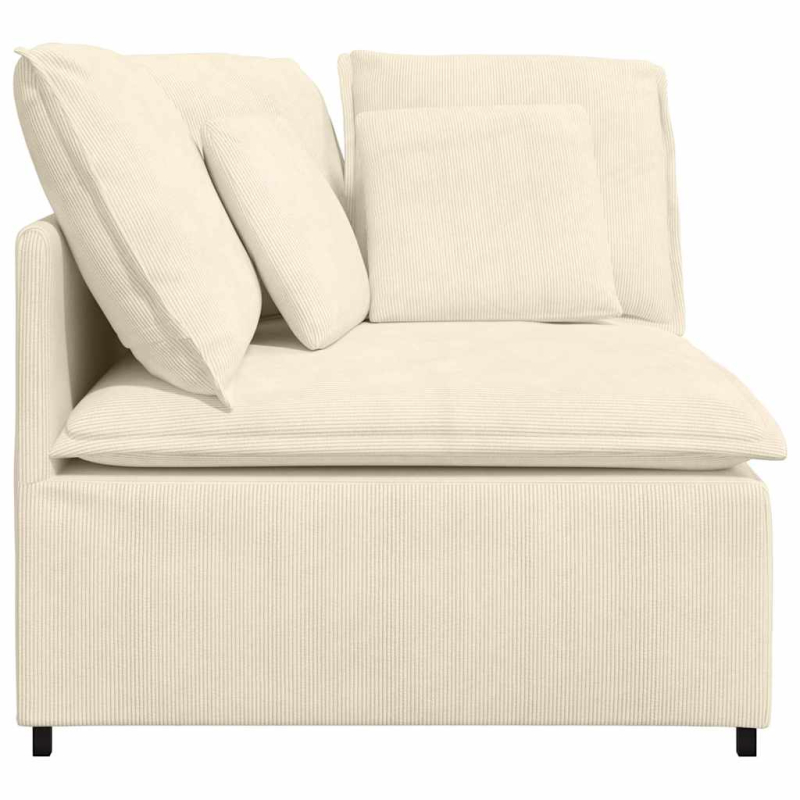Modulares Sofa Eckmodul mit Kissen Creme 100 cm
