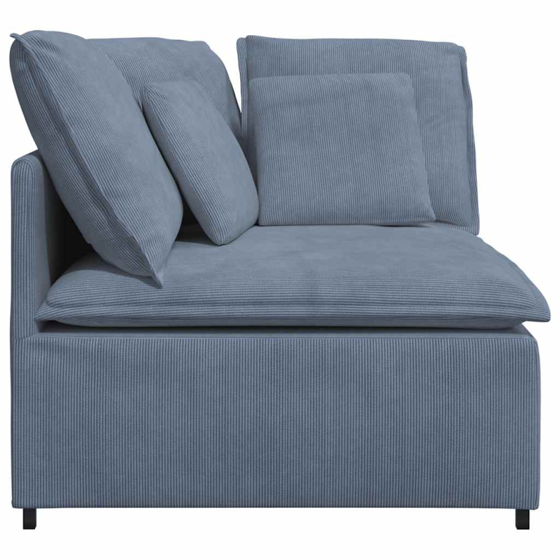Modulares Sofa Eckmodul mit Kissen Blau 100 cm