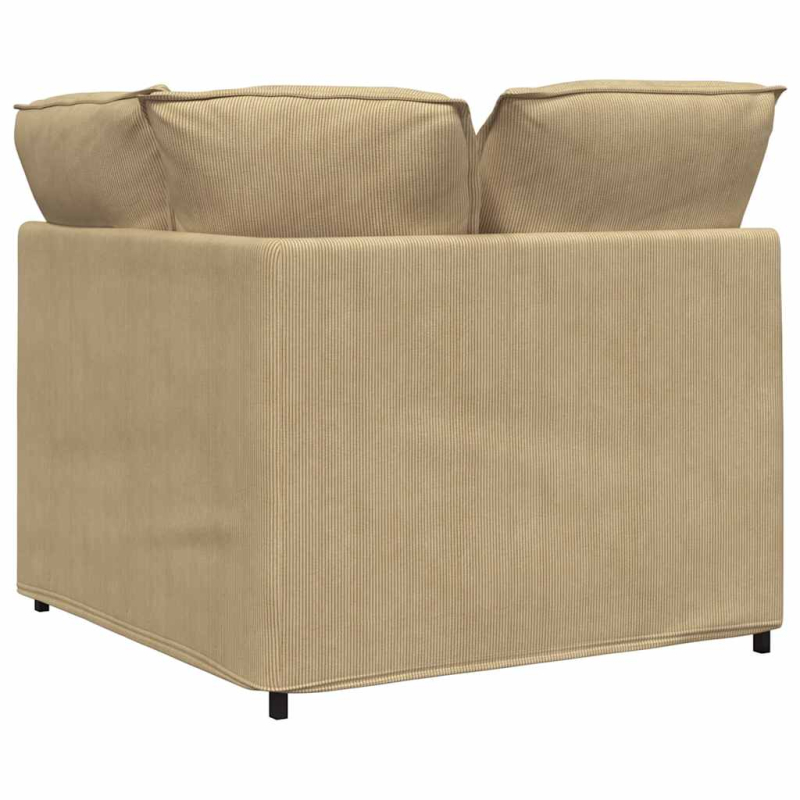 Modulares Sofa Eckmodul mit Kissen Hellgrün Grau 100 cm