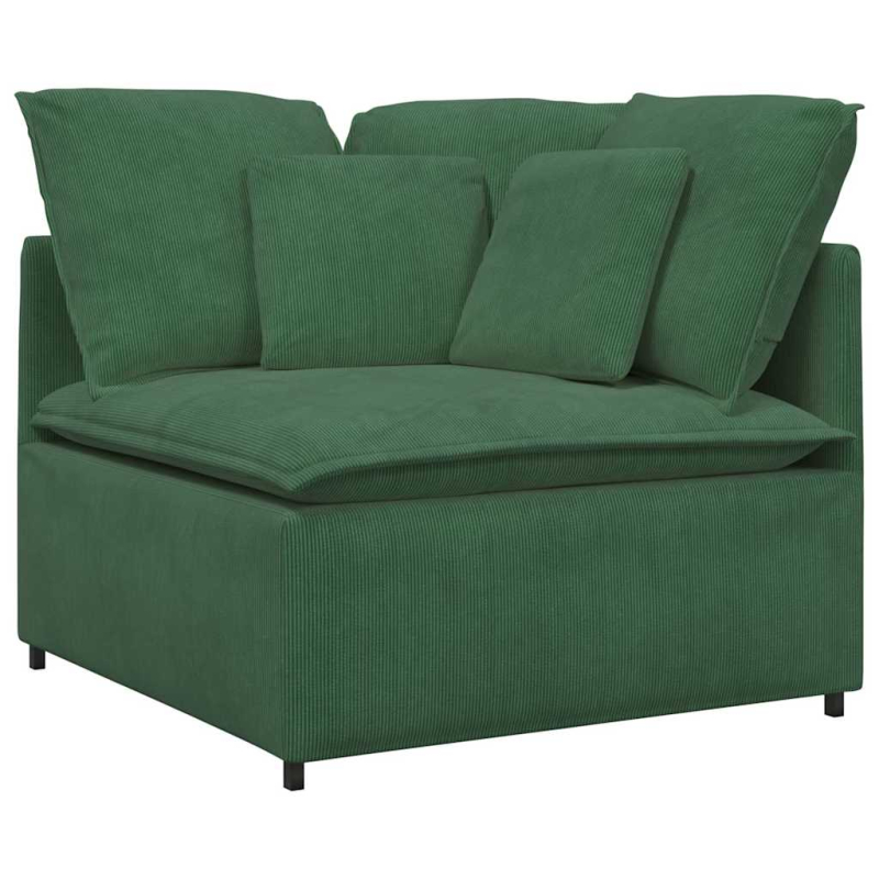 Modulares Sofa Eckmodul mit Kissen Dschungelgrün 100 cm