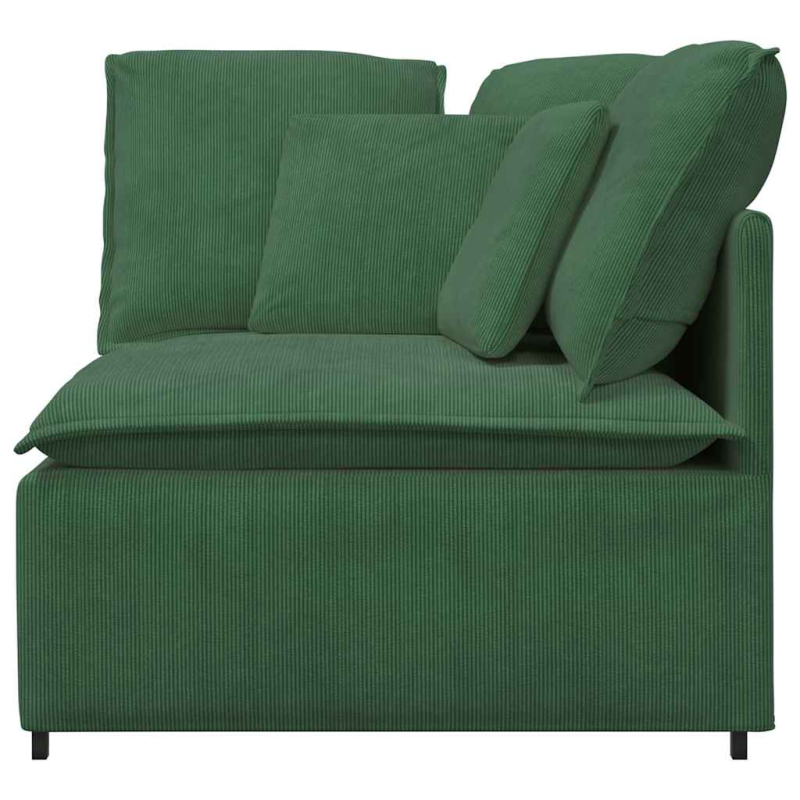 Modulares Sofa Eckmodul mit Kissen Dschungelgrün 100 cm