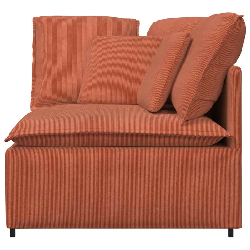 Modulares Sofa Eckmodul mit Kissen Rot Orange 100 cm