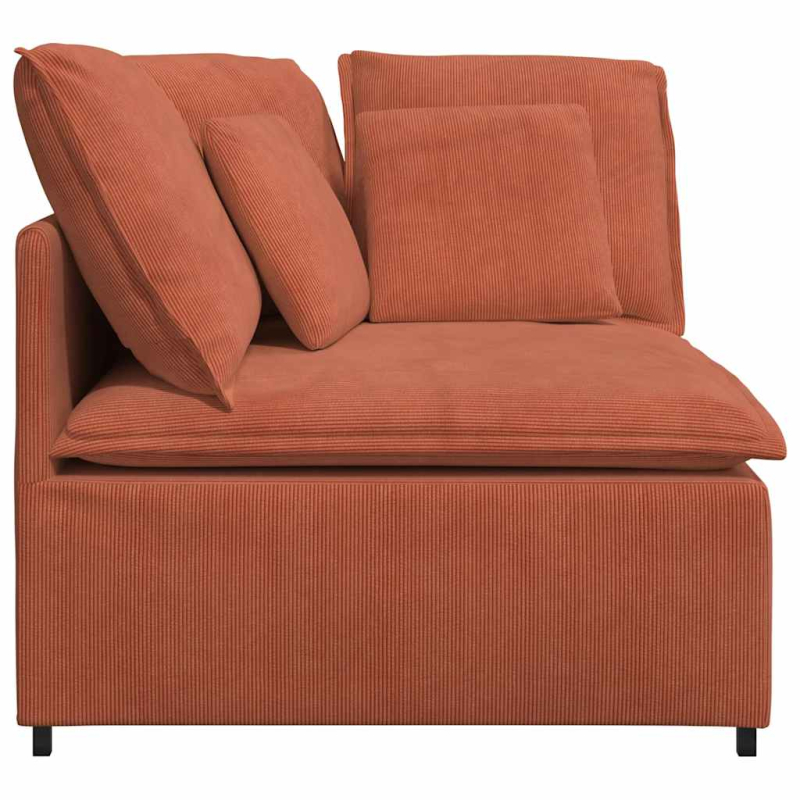 Modulares Sofa Eckmodul mit Kissen Rot Orange 100 cm