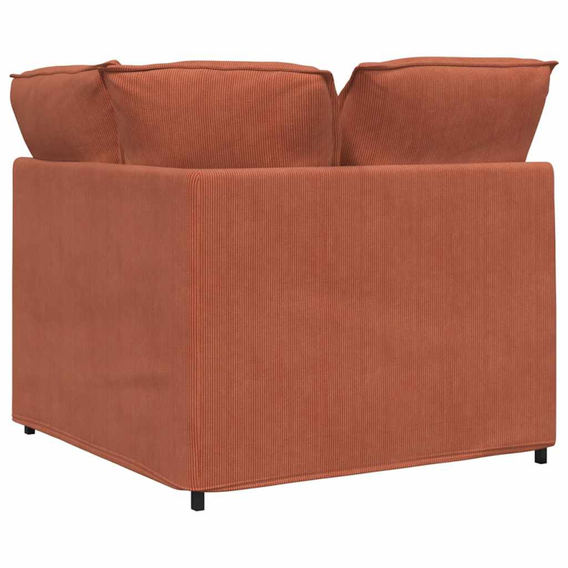 Modulares Sofa Eckmodul mit Kissen Rot Orange 100 cm
