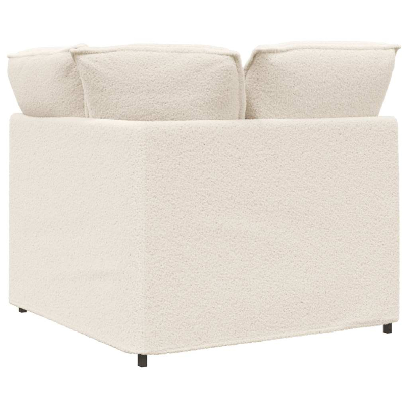 Modulares Sofa Eckmodul mit Kissen Creme 100 cm