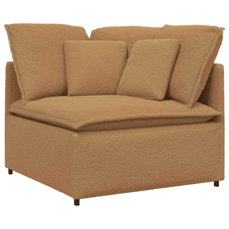 Modulares Sofa Eckmodul mit Kissen Beige 100 cm