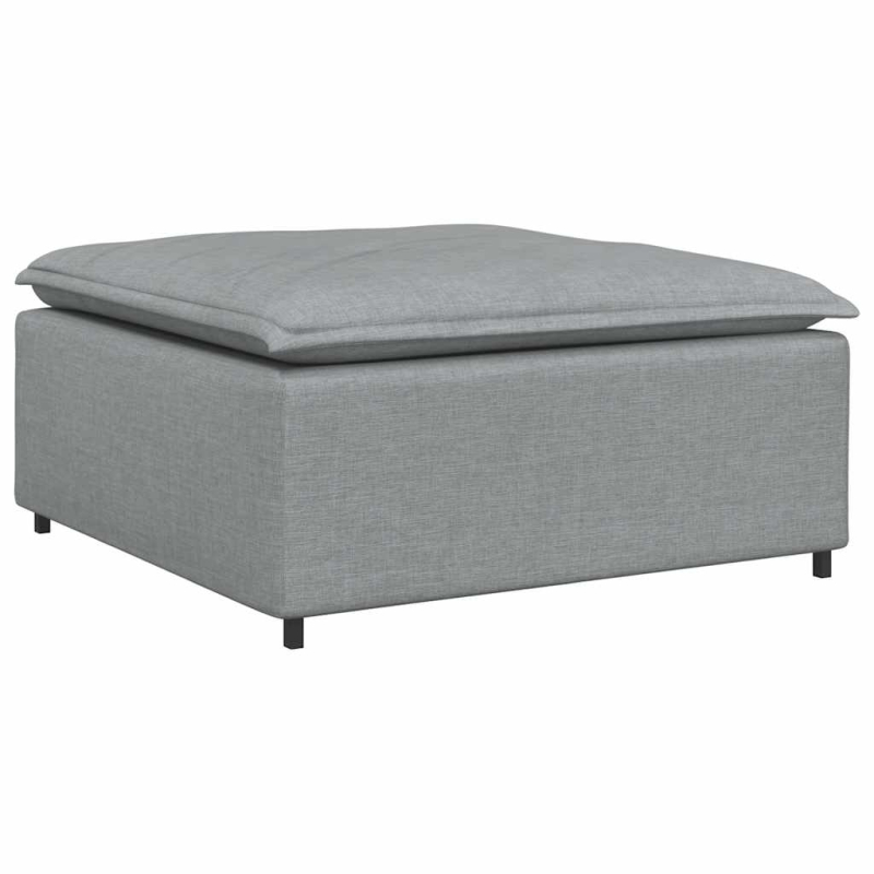 Modulares Sofa Fußhocker-Modul Hellgrau 100x100x48 cm