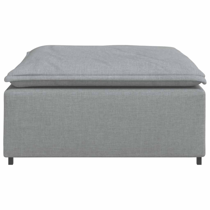 Modulares Sofa Fußhocker-Modul Hellgrau 100x100x48 cm