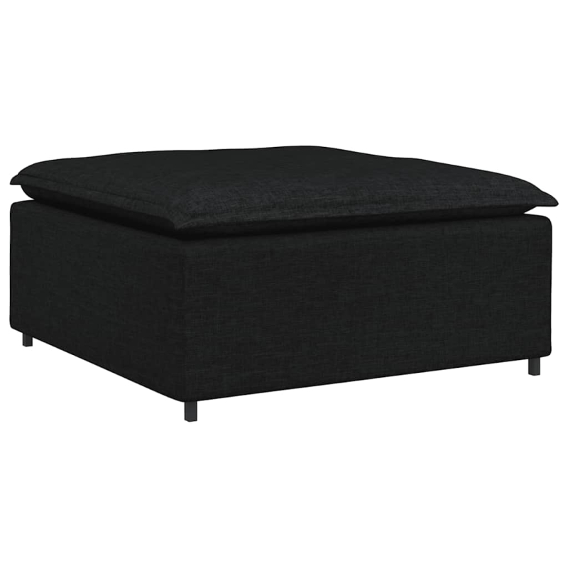 Modulares Sofa Fußhocker-Modul Schwarz 100x100x48 cm