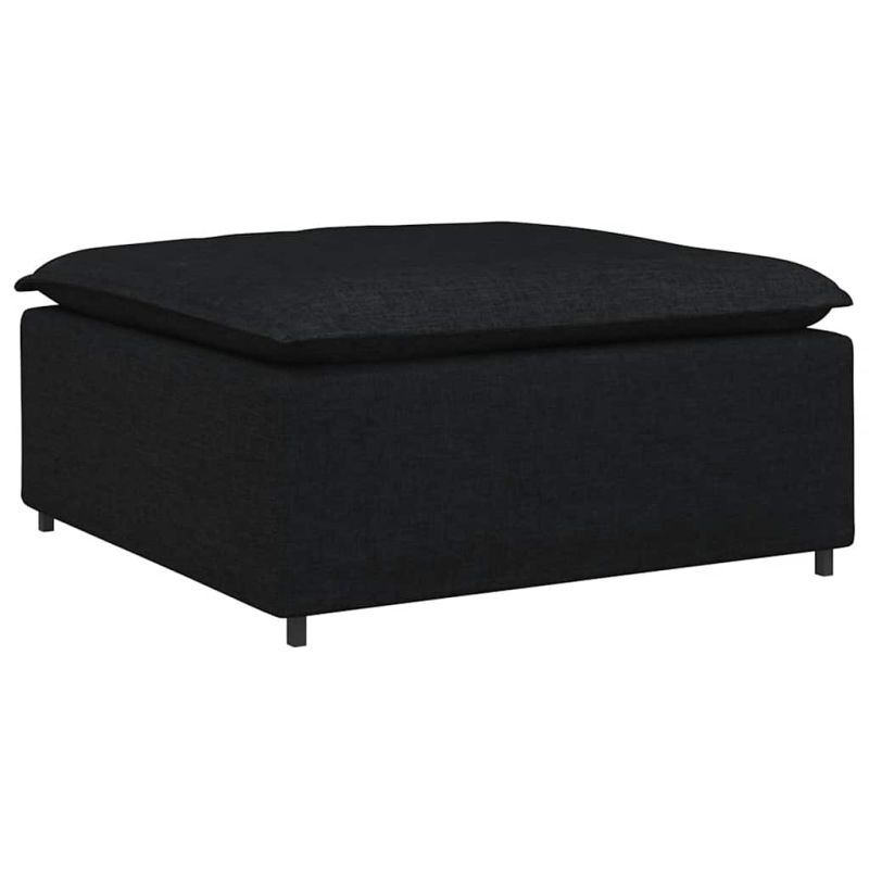 Modulares Sofa Fußhocker-Modul Schwarz 100x100x48 cm