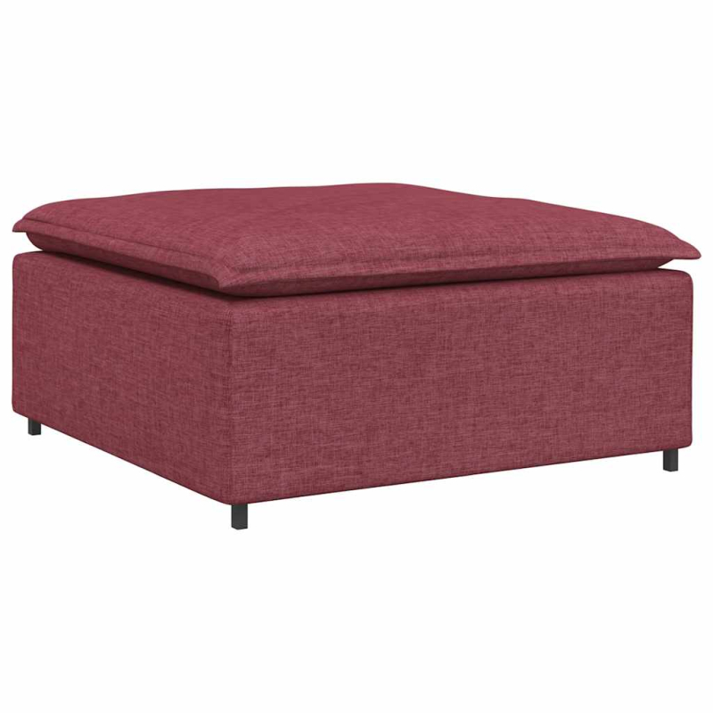 Modulares Sofa Fußhocker-Modul Weinrot 100x100x48 cm