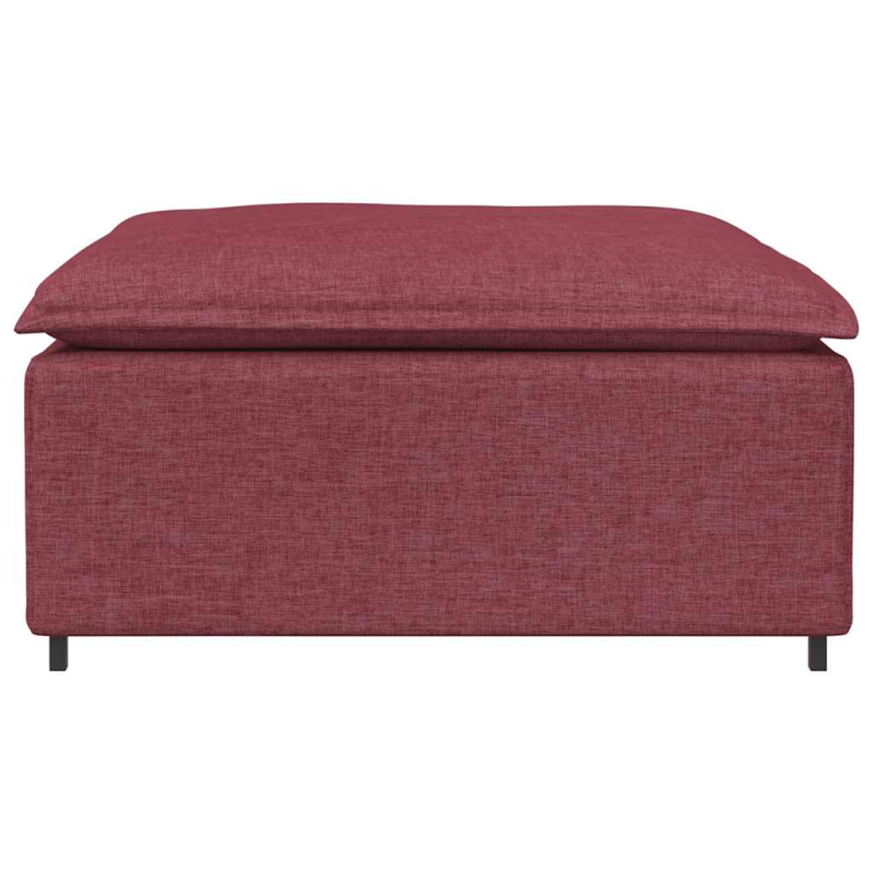 Modulares Sofa Fußhocker-Modul Weinrot 100x100x48 cm