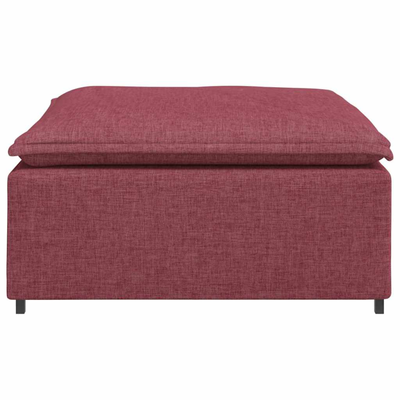 Modulares Sofa Fußhocker-Modul Weinrot 100x100x48 cm