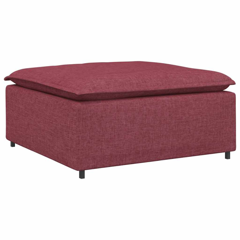 Modulares Sofa Fußhocker-Modul Weinrot 100x100x48 cm