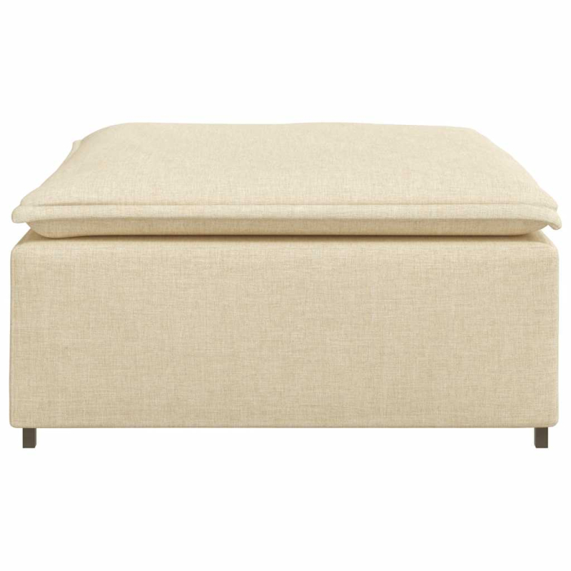 Modulares Sofa Fußhocker-Modul Creme 100x100x48 cm