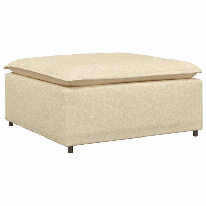 Modulares Sofa Fußhocker-Modul Creme 100x100x48 cm