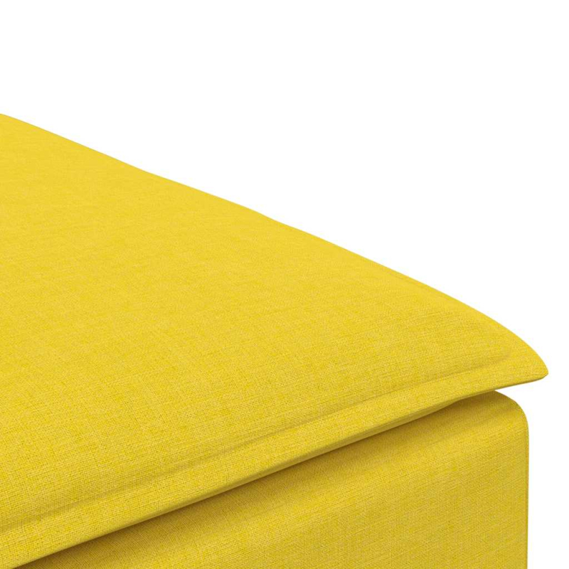 Modulares Sofa Fußhocker-Modul Hellgelb 100x100x48 cm