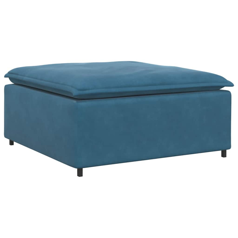 Modulares Sofa Fußhocker-Modul Blau 100x100x48 cm