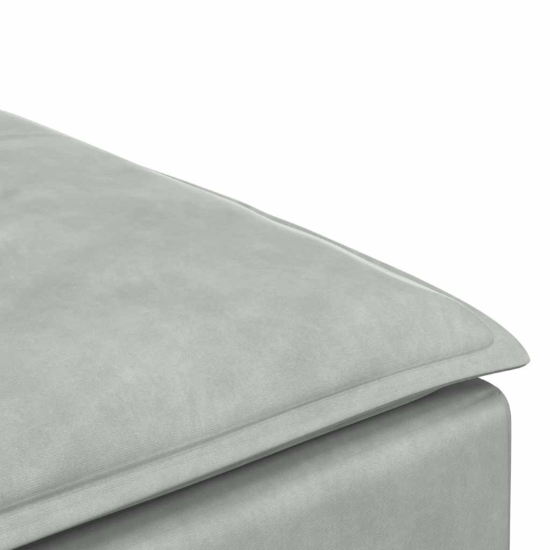 Modulares Sofa Fußhocker-Modul Hellgrau 100x100x48 cm