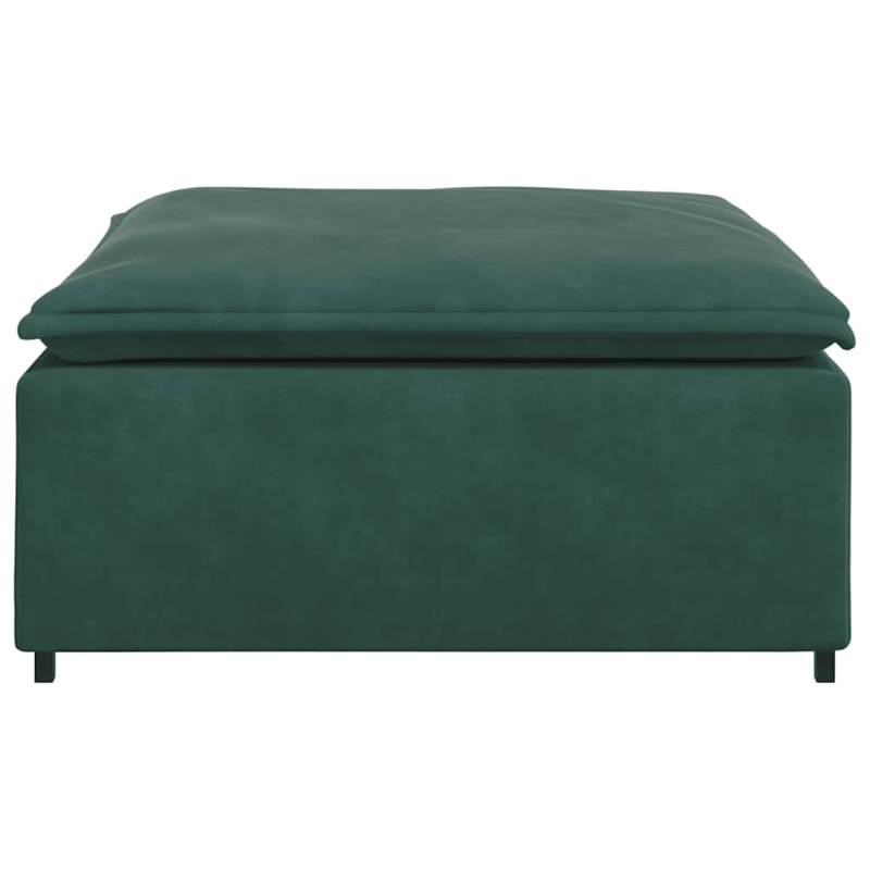 Modulares Sofa Fußhocker-Modul Dunkelgrün 100x100x48 cm