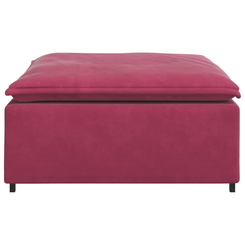 Modulares Sofa Fußhocker-Modul Weinrot 100x100x48 cm