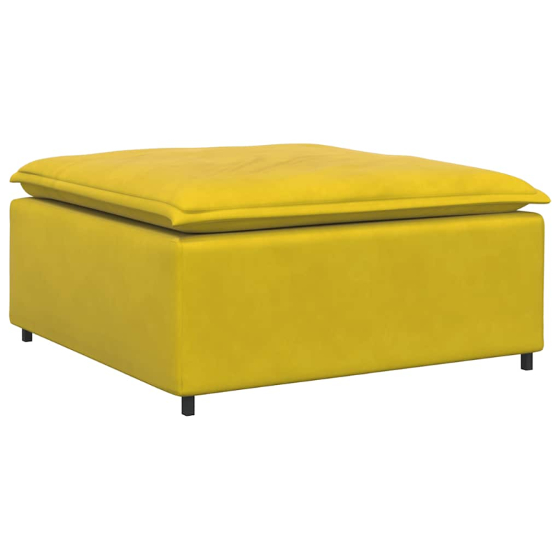 Modulares Sofa Fußhocker-Modul Gelb 100x100x48 cm