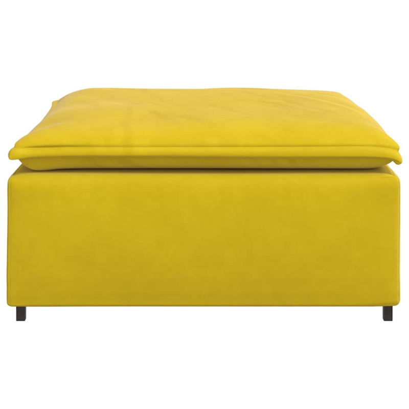 Modulares Sofa Fußhocker-Modul Gelb 100x100x48 cm
