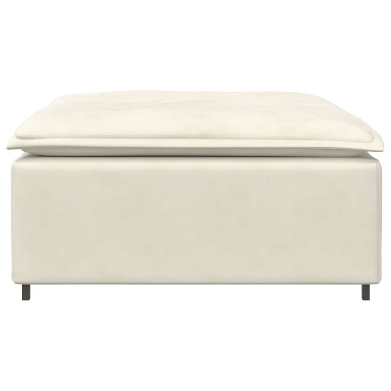 Modulares Sofa Fußhocker-Modul Creme 100x100x48 cm
