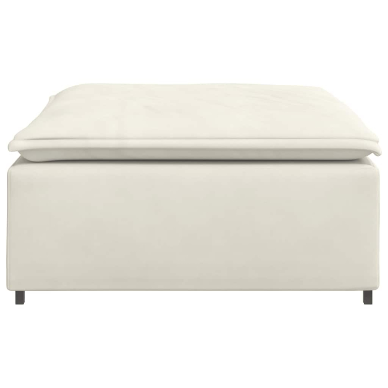 Modulares Sofa Fußhocker-Modul Creme 100x100x48 cm
