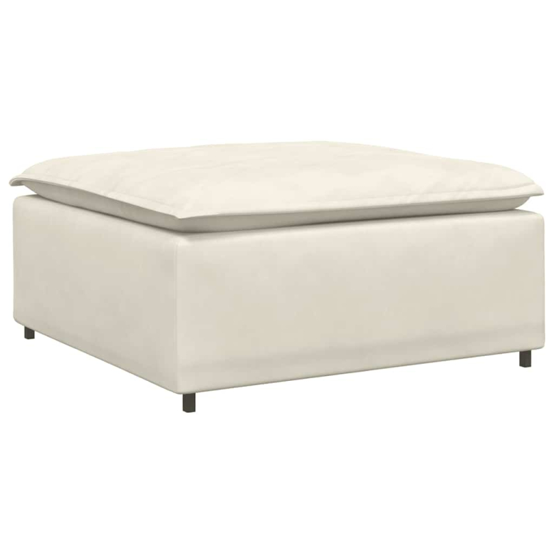 Modulares Sofa Fußhocker-Modul Creme 100x100x48 cm