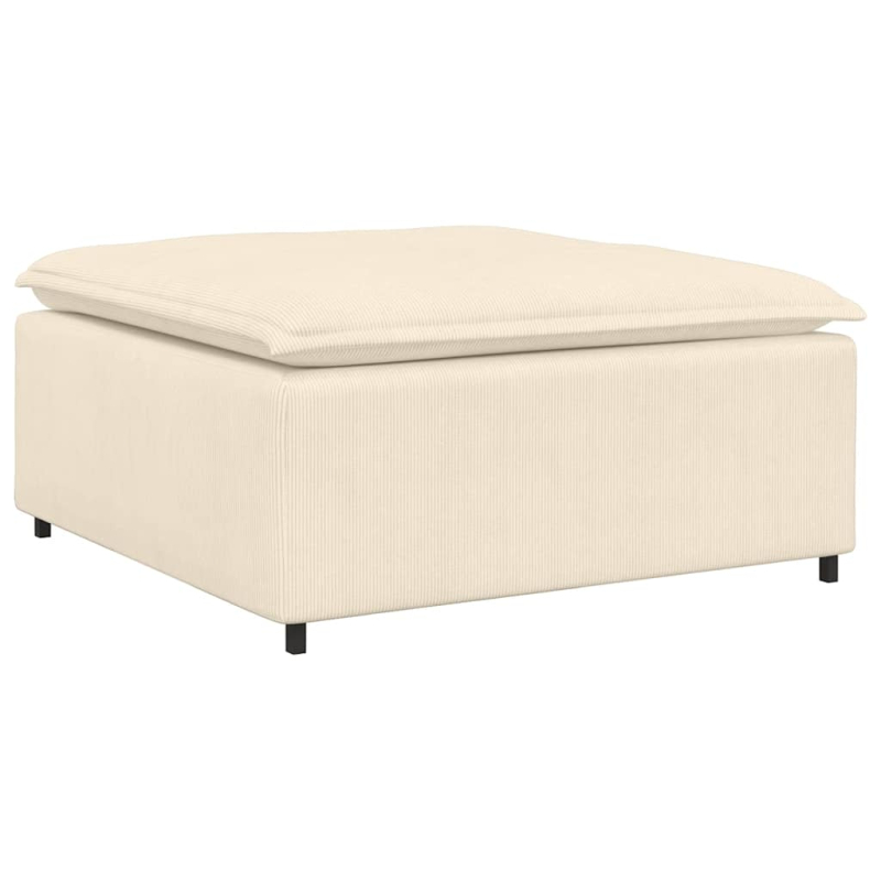 Modulares Sofa Fußhocker-Modul Creme 100x100x48 cm