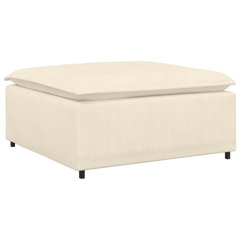 Modulares Sofa Fußhocker-Modul Creme 100x100x48 cm