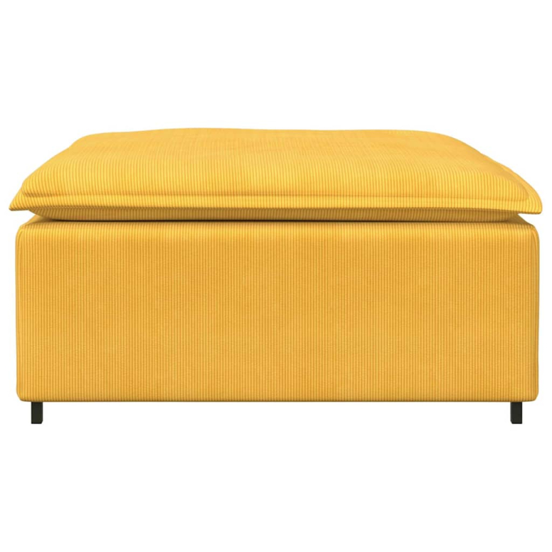 Modulares Sofa Fußhocker-Modul Hellgelb 100x100x48 cm