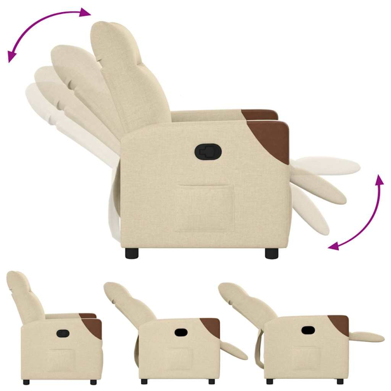 Relaxsessel Creme Stoff