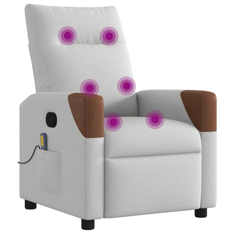 Massagesessel Wolkengrau Stoff