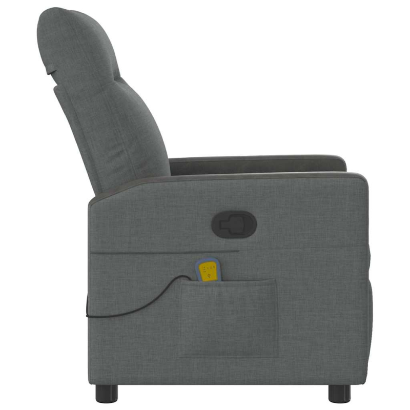 Massagesessel Dunkelgrau Stoff