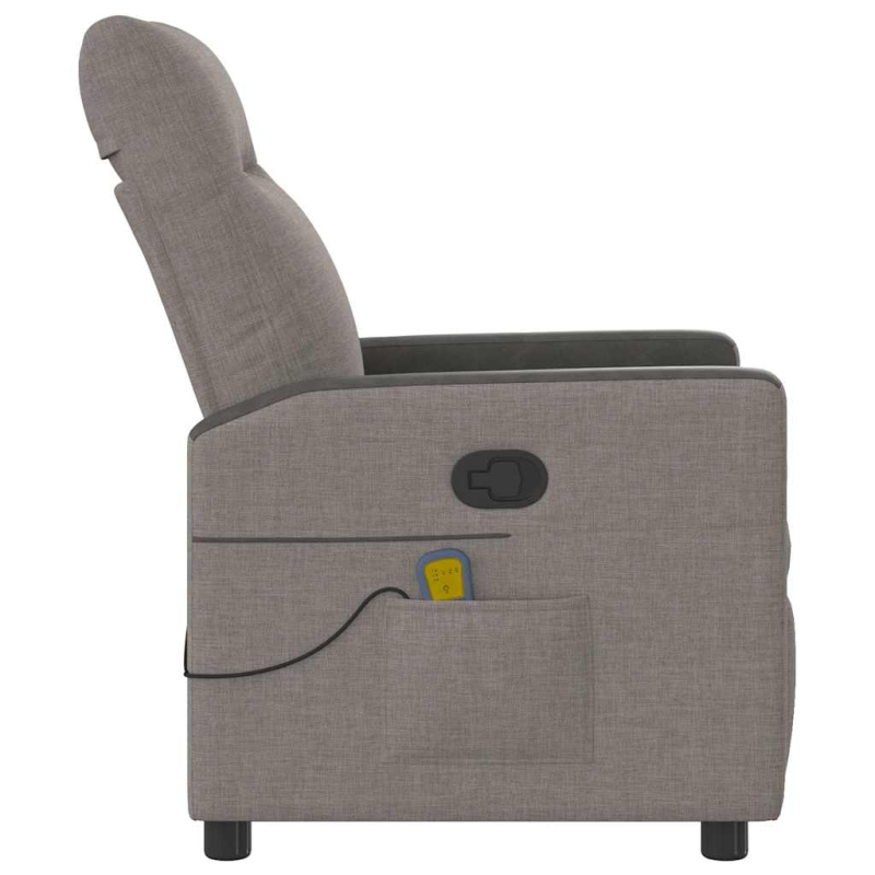 Massagesessel Taupe Stoff