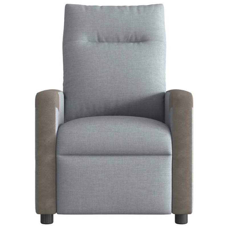 Massagesessel Hellgrau Stoff