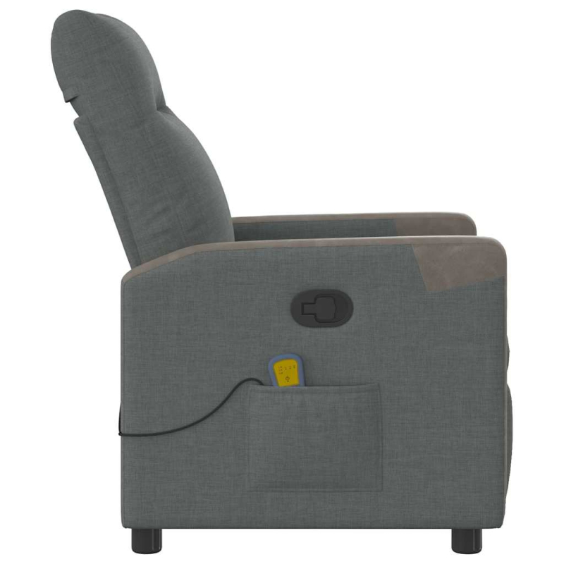 Massagesessel Dunkelgrau Stoff