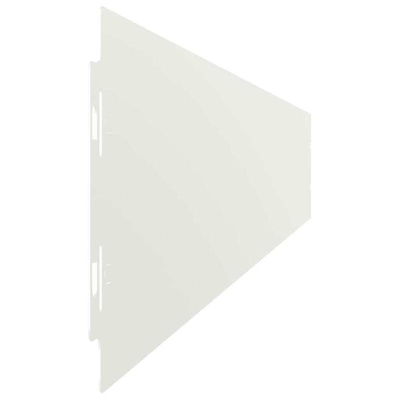 Rasenkanten 10 Stk. Weiß 10x103 cm Kaltgewalzter Stahl