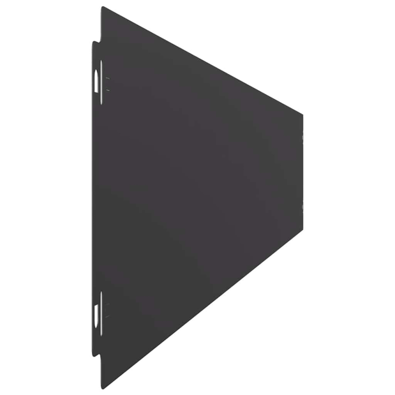 Rasenkanten 10 Stk. Schwarz 15x103 cm Kaltgewalzter Stahl