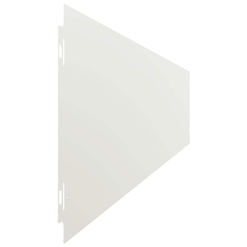 Rasenkanten 10 Stk. Weiß 15x103 cm Kaltgewalzter Stahl
