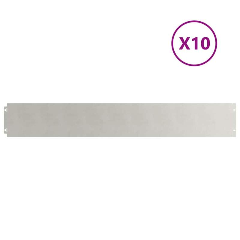 Rasenkanten 10 Stk. 15x103 cm Edelstahl