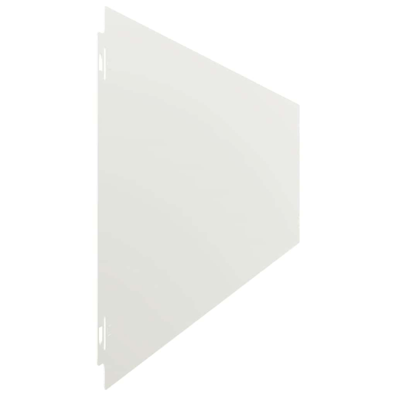 Rasenkanten 30 Stk. Weiß 20x103 cm Kaltgewalzter Stahl
