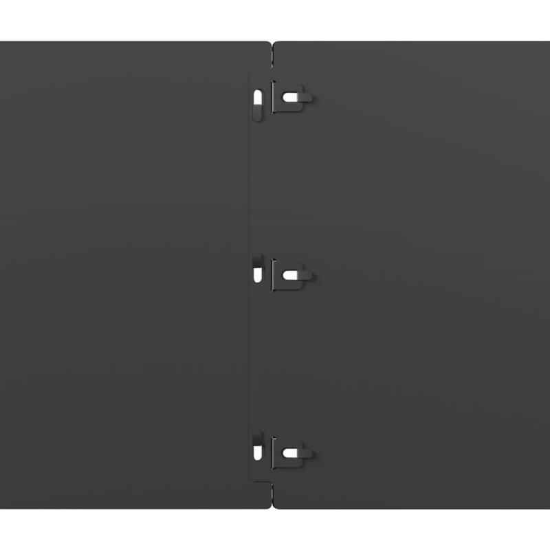 Rasenkanten 10 Stk. Schwarz 25x103 cm Kaltgewalzter Stahl