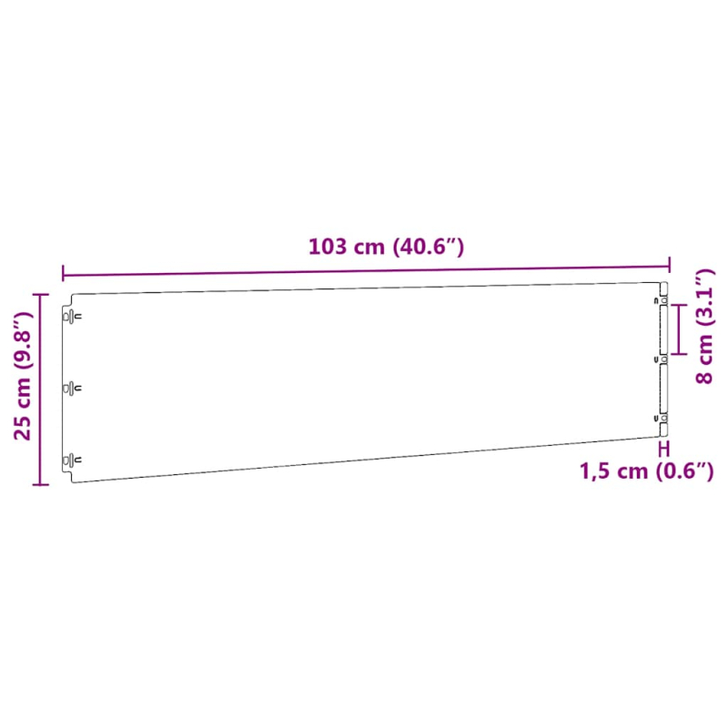 Rasenkanten 10 Stk. 25x103 cm Edelstahl